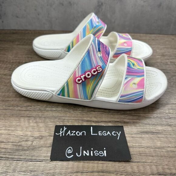 CROCS~Women’s~Classic Out Of This World Dual Slide Sandals~Size 8 - Picture 2 of 8